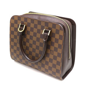 Louis Vuitton Triana Damier Canvas Ebene Brown Handbag